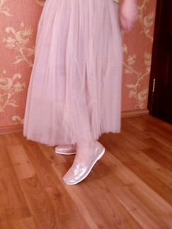 Юбка пачка,юбка из сетки,пудра 48-50 р