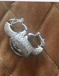 Золотой Комплект из белый и черный бриллианты