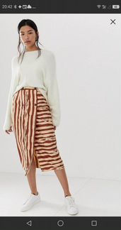 Юбка миди с запахом ASOS новая