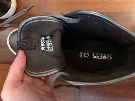 Кеды geox серо-коричневый металлик 37