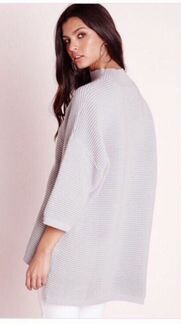 Пуловер туника серый Missguided
