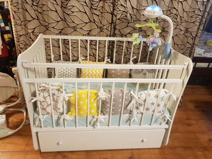 Детская кроватка Островок уюта Вояж с маятником