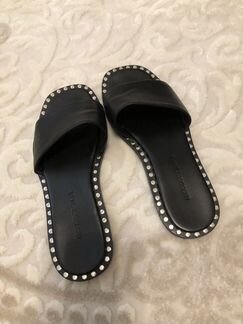Шлепанцы кожаные Alexander Wang