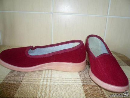 Тапки кожа и ткань, шлёпанцы, туфли, лапти р.36-38