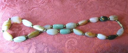 Бусы из разноцветного натурального агата