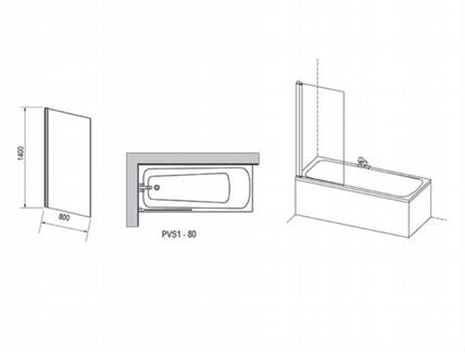 Стеклянная ширма Ravak