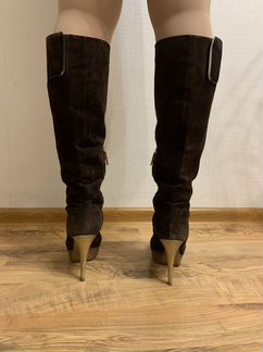 Сапоги натуральная замша на 40р