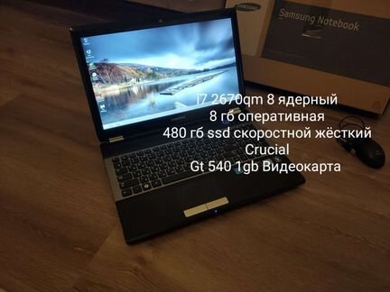Ноутбук Samsung 8 ядров + 480 гб ssd