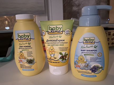 BabyLine Nature Детский шампунь, крем и присыпка
