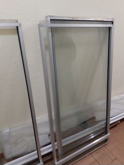 Алюминиевые рамы окна с лоджии +москитная