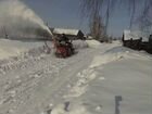 Уборка снега трактором. Чистка снега