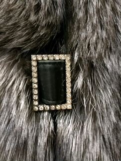 Шуба женская из мутона и песца