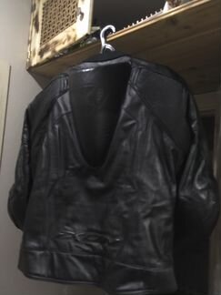 Мотокуртка кожаная