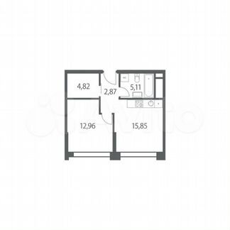 1-к квартира, 41.6 м², 22/35 эт.