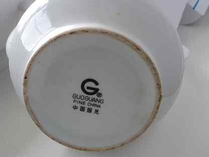 Чайник + молочник от сервиза guoguang fine china.