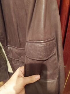 Кожаная куртка бомбер пилот