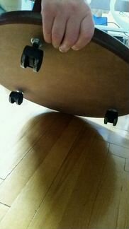 Столик журнальный дерево+стекло