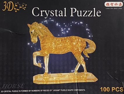 Пазл 3д из кристалов Лошадь 100 crystal puzzle 3d