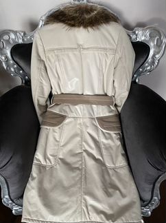 Пальто кожаное женское зимнее