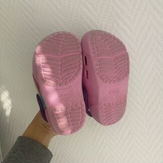 Crocs кроксы детские мигающие р. C8