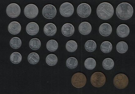 Монеты гдр и Швеции