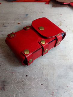 Кожаный футляр сигаретница юфс Россия