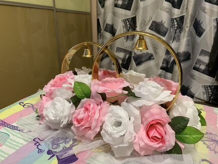 Свадебные кольца и 6 лент на машину