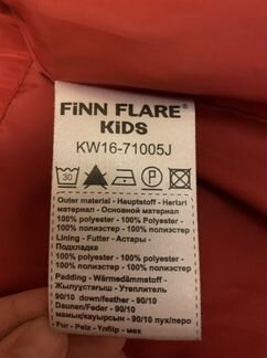 Finn flare красный пуховик мех перо размер 146. 10