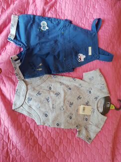 Новый Mothercare песочник, комплект боди и полуком