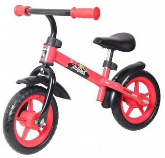 Детский беговел KidFun 10, красный голубой