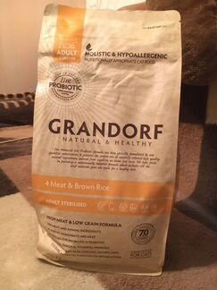 Корм для кошек Grandorf (2 кг) 4 Meat & Brown Rice