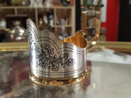 Подстаканник Северная чернь. 925