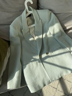 Пиджак жакет zara ментоловый