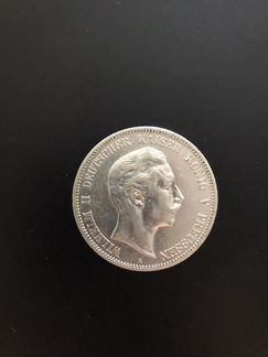 5 марок 1903 А, Германия, Пруссия, серебро
