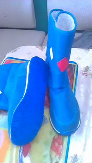 Сапоги дутики меховые демисезонный новые