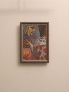 Натюрморт в багете, холст, масло 20х30
