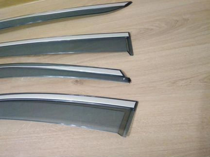 Дефлекторы Nissan Terrano хром нержавеющий молдинг