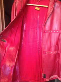 Куртка кожаная Красная, Турция