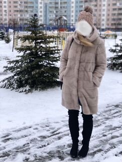 Шуба светлая норка