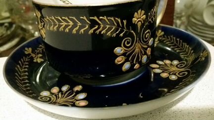 Чайная пара Гарднер кобальт Русский стиль