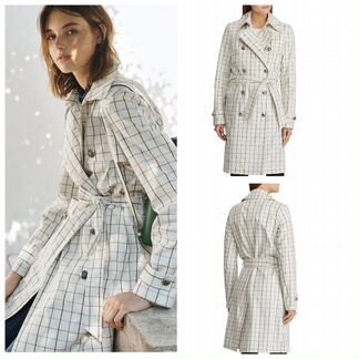 Ralph Lauren тренч плащ в клетку 48-0.5р белый
