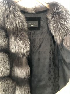 Полушубок из чернобурки женский размер 40-42 (xs-s
