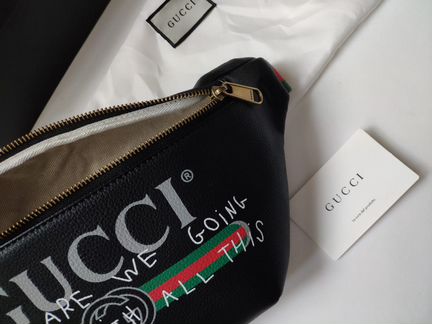 Кожаная поясная сумка Gucci