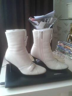 Зимние кожаные полусапожки