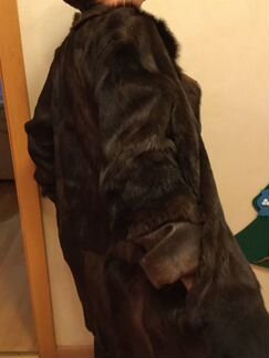 Дубленка, кроткая двухсторонняя, с поясом. Кролик