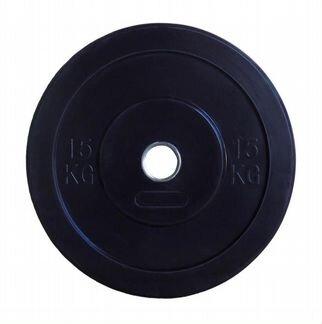Диск Ф50 обрезиненный черный евро-классик -15 кг