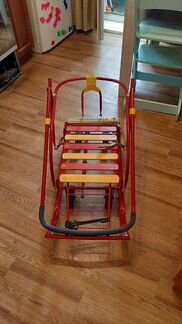 Санки детские с выдвижными колесиками