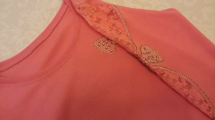 Платье-туника кораллового цвета Турция