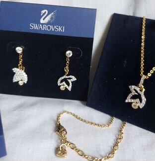 Набор Сваровски Цепочка, подвеска, серьги