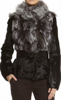 Шуба Acasta Женская куртка меховая из шкурок козля